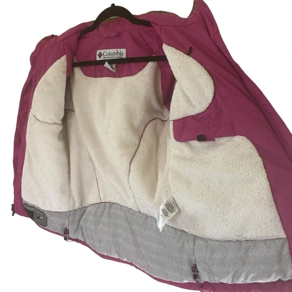 Columbia-Small Women’s Windy Ridge Winter Snow/Ski Jacket fuchsia/brown. VG cond - Picture 5 of 16